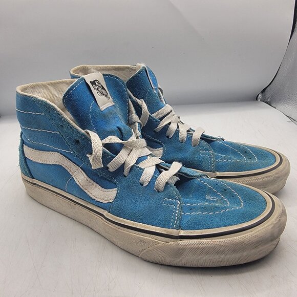 Vans Sk8 Hi Womens 7.5 Blue High Top Sneaker Shoes Casual Skateboarding Comfort - Picture 1 of 13